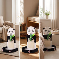 Pandas Cat Scratching Pillar Sisal-Wrapped Cat Scratching Pillar with Bed Vertical for Cats, Kittens