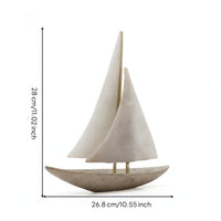 Sailboat Ornament Minimalist Sailboat Sculpture Modern Tabletop Decor for Homeowners, Decorators, Entryway