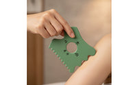 2 Pieces Serrated Gua Sha Set with Cup Scraping Ceramic Gua Sha Tool Traditional Chinese Massager Glossy for Home