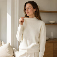 Women's Soft Knitted Turtleneck Base Layer Sweater Long Sleeve Solid Color