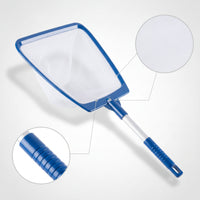Adjustable Pool Skimmer Net with Telescopic Pole Easy to Use Pool Skimmer Net with Fine Mesh Bag Fast Cleaning for Outdoor Pools