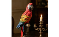 Resin Parrot Model Lively Colors Realistic Parrot Statue European Style House Decoration for Entryway, Office