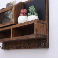 Wall Decor for Bedroom with Wooden Shelf Unit, Kitchen Shelves for Mail and Key Storage, Modern for and for Room