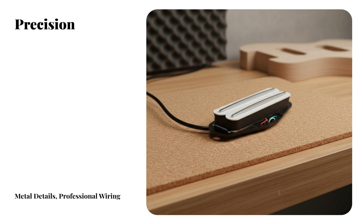 Low Noise Single Coil Size Humbucker Humbucking Single Coil Sized Humbucker Hum Cancelling Hot Pickup High Output for Electric Guitarists, Musicians, DIY Enthusiasts, Instrument Repair, Live Performance, Studio Recording