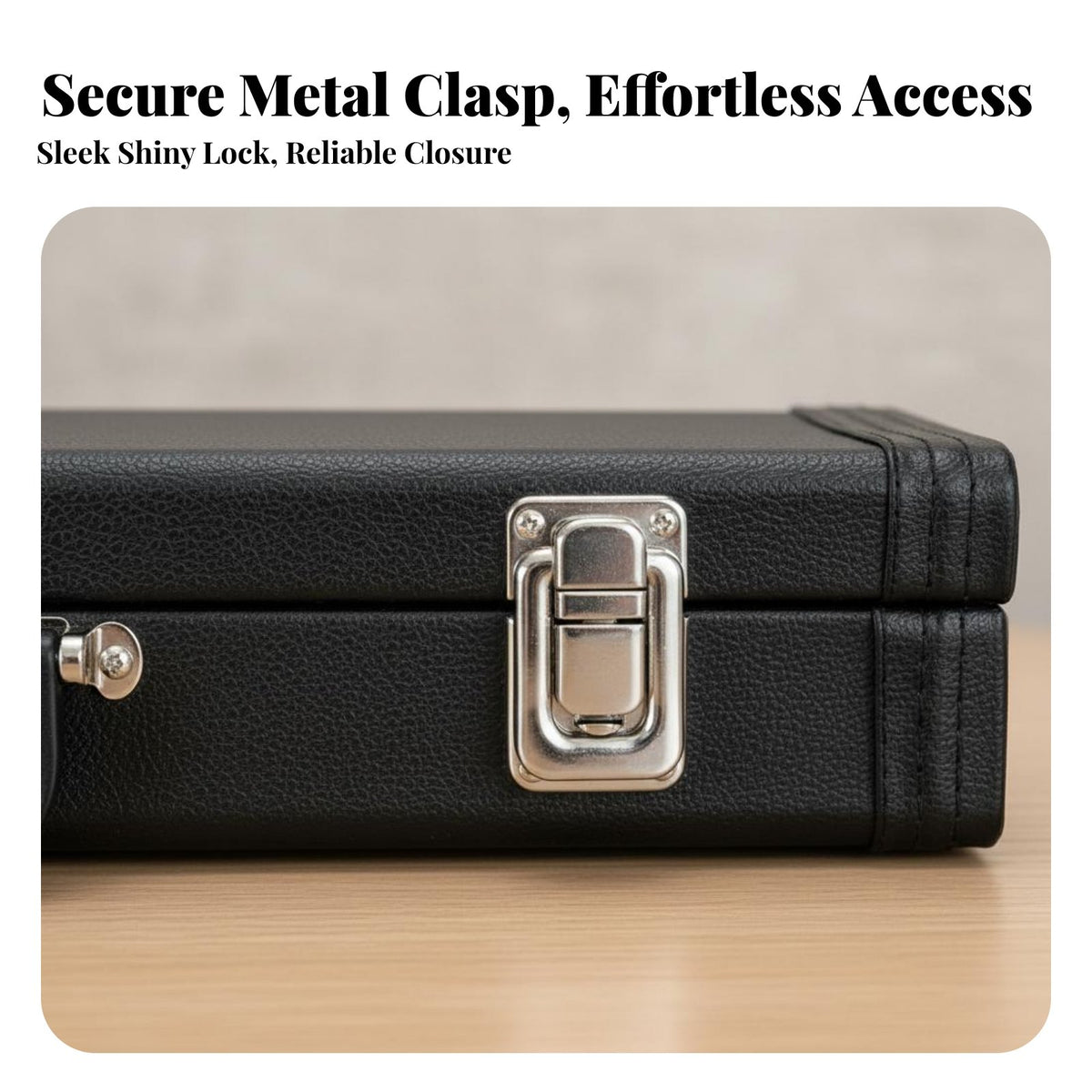 Flute Case Faux Leather Finish 16/17 Hole Flute Carrying Case Musical Instrument Accessory Portable Padded Interior for Students