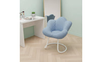 Contoured Backrest Makeup Chair Soft Textile Flower Shaped Chair Ergonomic Backrest Soft Makeup Stool for Girls, Women, Dressing Room, Bedroom
