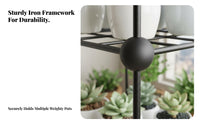 triple-tier Plant Stand Indoor & Outdoor Use triple-tier countertop Pot Holder Tiered Design