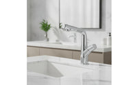 Faucet with Pull-out Sprayers Contemporary Washbasin Tap for Washroom