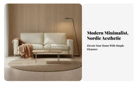 Straight-Line Settee Nordic Aesthetic Sofa Modern design Living Room Furniture for Apartment Dwellers, Office Managers, Small Spaces, Home, Lounge Area