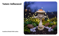 3 Pieces Resin Mushroom Sculpture Whimsical Design Resin Mushroom Figurine Creative Gift Three Wise Mushrooms Statue for Gardeners, Patio, Desktop