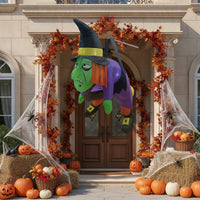 Outdoor Halloween Inflatable Witch Safe Halloween Inflatable Giant Inflate Witch Lighted for Porch