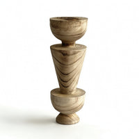 Wooden Sculpture Carved Tabletop Sculpture Minimalist Wood Ornament for Art Collectors, Living Room, Bookshelf