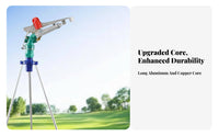 Rotating Sprinkler Head High 360° Rotating Sprinkler Heavy Duty Irrigation for Farmers, Landscapers, Farm, Dust Suppression