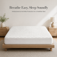 Luolai Home Textiles Cotton Fitted Sheet Mattress Protector, Thickened Antibacterial Washable