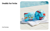 Double Design Water Wings Retro Design Swim Water Wings Thickened Material for Children, Beginner Swimmers, Beach, Lake