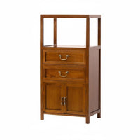 Stepped Curio Cabinet Modern Oriental Design Sideboard Vintage Aesthetic