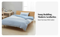 Plaid Bedclothes Ensemble Easy Care Plaid Duvet Cover Set Year-Round for Renters