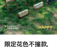 原始人折叠凳户外露营椅子板凳便携式野外钓鱼马扎火车地铁小凳子 豪华款 沙色【双层椅面 300斤大承重】大号