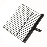 Black Metal Head Manure Fork Slatted Tines Grass Fork Angled Frame Pitchfork with Handle Heavy Duty