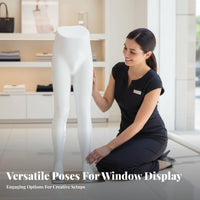 Long-Lasting Child Mannequin Sturdy Metal Base Full Body Child Mannequin Lightweight & Portable Toddler Clothing Display Form Easy Assembly for Visual Merchandisers, Fashion Designers, Shop Displays, Retail Shops, Trade Shows, Photography Studios