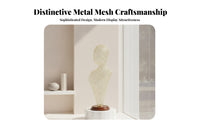 Gold Metal Hat Display Stand Tall Wire Mannequin Head Stable Mannequin Bust Stand Long-Lasting