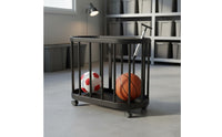 Foldable Ball Rack Space-Saving Multi Tier Ball Organizer Easy to Assemble Basketball Storage Rack for Gym, Garage