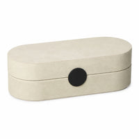Oval Container with Hinged Lid Elegant Storage Box with Hinged Lid Secure Organizer for Dresser