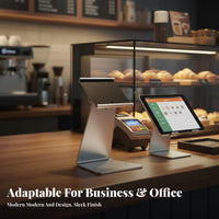 Locking Mechanism Anti-Theft Tablet Kiosk Commercial Grade Anti-Theft Countertop Kiosk Universal Compatibility Point of Sale Hardware Adjustable Viewing Angle for Restaurant Owners, Exhibitors, Checkout Counter, Retail Outlet, Reception Desk