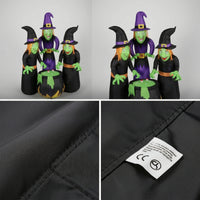 Outdoor Three Witch Around Kettle Inflatable Inflate Inflatable Witches with Kettle Scary Yard Decor Spooky for Lawn