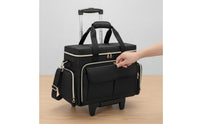 Rolling Stitching Device Bag Wheeled Stitching Device Case with Wheels Portable Trolley Tote Bag with Wheels for Quilters, Crafters, Craft Rooms