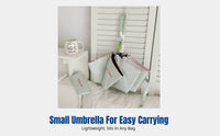 Compact Sun & Rain Umbrella, Women Student, High Aesthetic, UPF 50+ INS Style, Foldable, Stainless Steel, Fiberglass Ribs