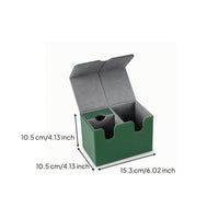 Divided Deck Box with Closure Secure Card Storage Box Textured Trading Card Case Two-Tone for Collectors, Travel