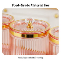 Airtight Seal Sealed Storage Jar Complimentary Transparent Pantry Organizer Multi-Purpose Decorative Candy Jar Elegant Design for Kitchen Countertop, Living Room, Dresser
