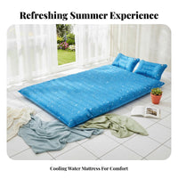 Water-Filled Cooling Mattress No Electricity Needed Water Cooling Mattress Pad Energy Saving Portable Bed Chiller for Hot Sleepers, Couples, Dorm Room