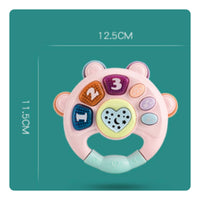 Handheld Baby Hand Bell Colorful Early Learning Toy Infant-Friendly Toy with Easy-Grip Handle Safe for Travel, Car Seat