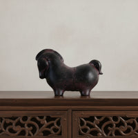 Horse Figurine Imitation Jade Horse Sculpture Stone-Like for Tabletop, Office