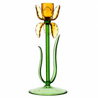 High-Temperature Fired Iris Flower Candle Holder Translucent Iris Candle Holder Floral