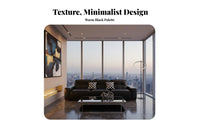 Straight-Line Block Settee Genuine Leather Multi-Seat Settee Italian Minimalist Design Sofa for Homeowners, Apartment Dwellers, Lounge Area, Bedroom