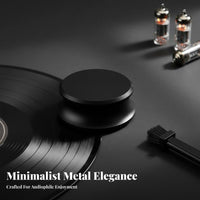 280g Record Puck Aluminum Alloy Construction LP Record Weight Non-Slip Design Turntable Disc Stabilizer for Audiophiles, DJs, Audio Production Studio