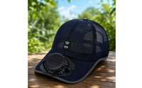 Solar Fan Hat UPF50plus Rechargeable Fan Cap Cooling Baseball Cap Breathable for Gardeners, Yard Work, Fishing