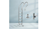 Easy to Install Stainless Steel Pool Ladder Rustproof Pool Ladder with Handrails Stable Step Long-Lasting for Spa