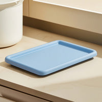 Pet Feeding Tray Low-Height Tray with Raised Rim Food Mat Flat Wide for Pets, Floor, Home