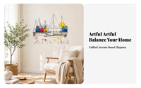 Layered Design Blue Sailboat Wall Sculpture Multicolor Beach Theme Coastal Wall Art for Hospitality Areas