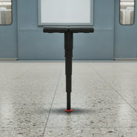 Telescoping Telescopic Folding Stool Compact Stool with T-Shaped Seat Collapsible Portable Standing Seat Foldable for Commuters