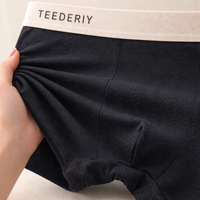 Elastic High Waist Men's Underwear with Lining for Daily Use, Breathable Boxers, Comfortable Everyday Wear