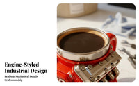 V8 Engine Mug Creative Gift V8 Car-Themed Mug Unique Design for Mechanics, Husbands, Workshop, Desk Decoration, Living Room