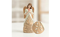 Memorial Resin Angel Figurine Sympathy Angel Figurine with Wings Guardian Ornament Peaceful for Grieving Families