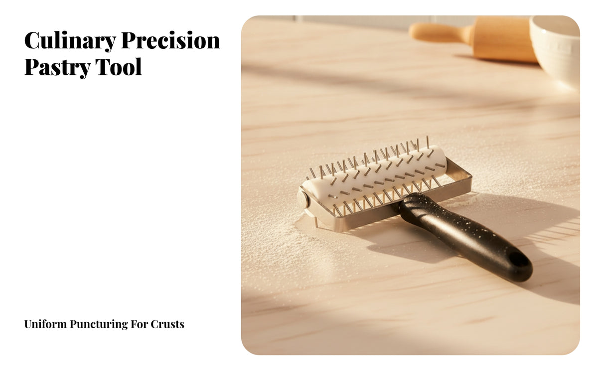 Stainless Steel Pizza Pastry Docker | Easy-to-Grip Handle, Pizza Docking Tool
