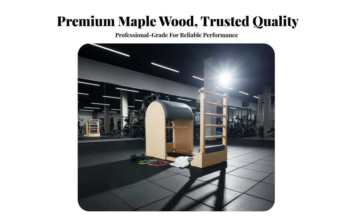 Core Strengthening Pilates Ladder Barrel Full-Body Workout Maple Wood Ladder Barrel Sturdy and Long-Lasting Fitness Equipment Ergonomic Design for Postpartum Women, Physical Rehabilitation Patients, Office Workers, Gyms, Home Gym, Stretching
