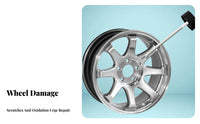 Alloy Wheel Scratch Repair Kit Easy Application Wheel Scratch Repair Kit Fast-Quick-Setting Formula Car Rim Paint Pen for Drivers, Garage, Home